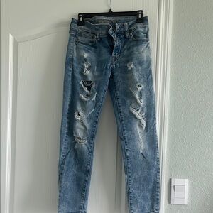 American Eagle Outfitters Ripped Blue Slim Jeans
